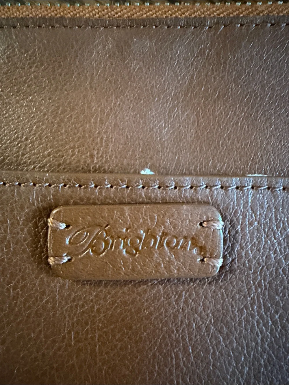 Brighton White Crossbody Bag with Blue Floral Embroidery